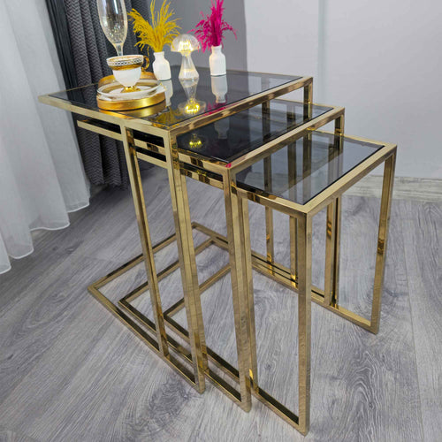 Luxury 3’lü Zigon Sehpa Seti