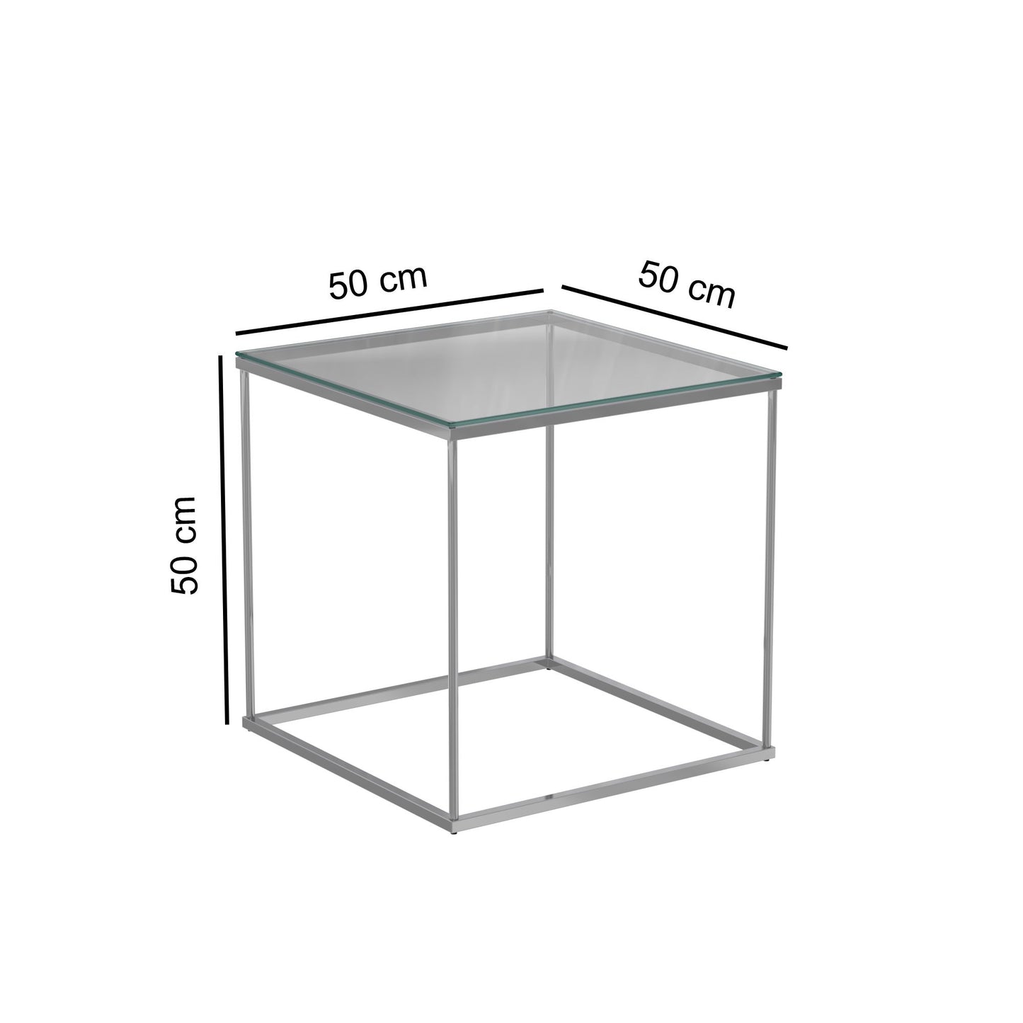 Gunesly Decor  Krom Cam Yan Sehpa – Modern Minimal Metal Tasarım