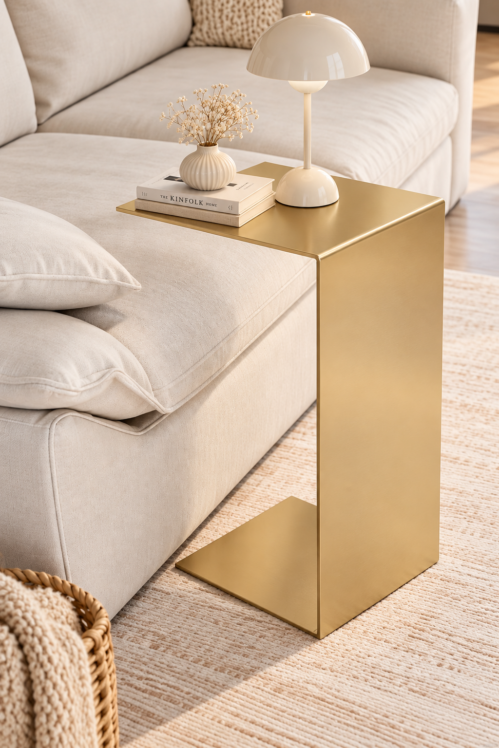 Gold C tipi yan sehpa – yaşam alanı