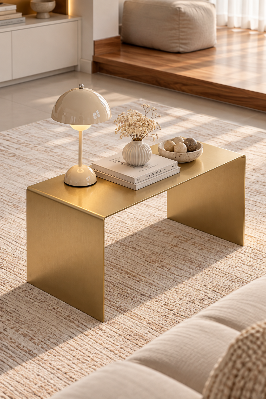 Gold C tipi yan sehpa – detay