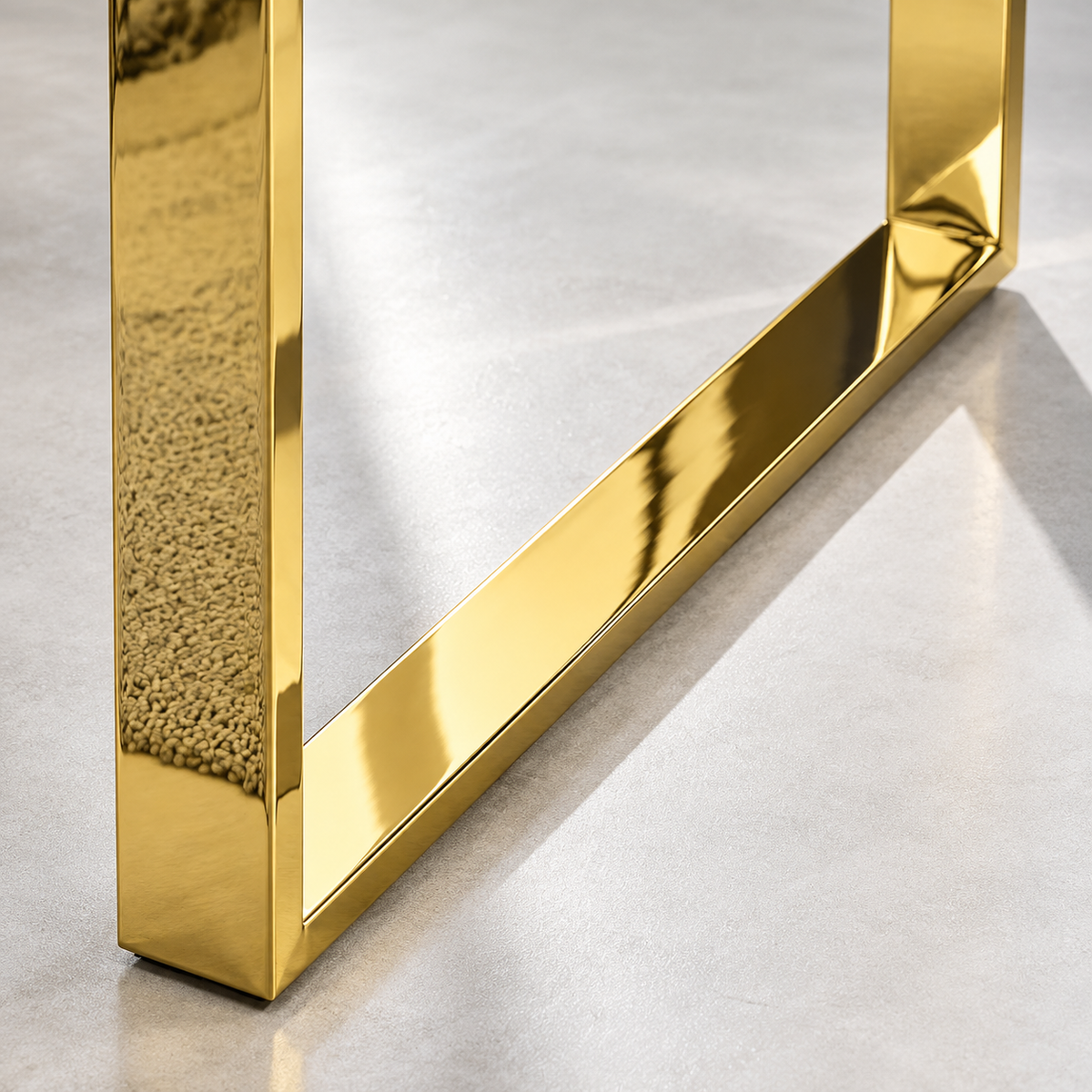 Gold kare cam yan sehpa – ürün görünümü